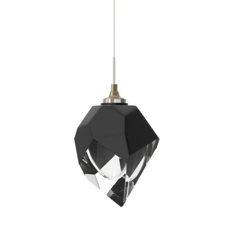 A large image of the Hubbardton Forge 161188 Soft Gold / Black / Clear