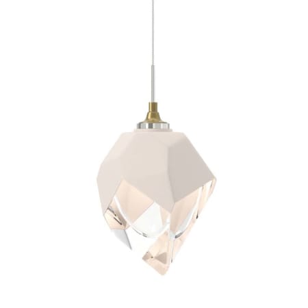 A large image of the Hubbardton Forge 161188 Modern Brass / White