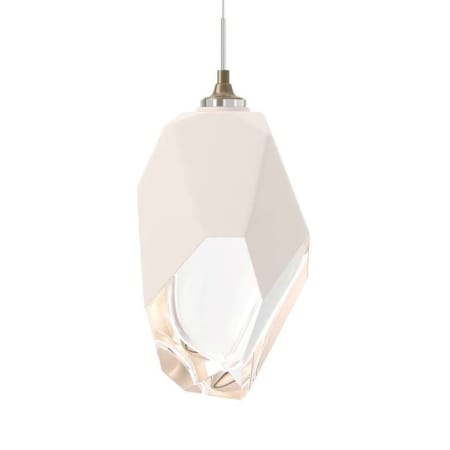 A large image of the Hubbardton Forge 161189 Soft Gold / White / Clear