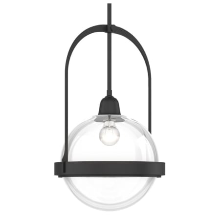 A large image of the Hubbardton Forge 187460 Black / Clear