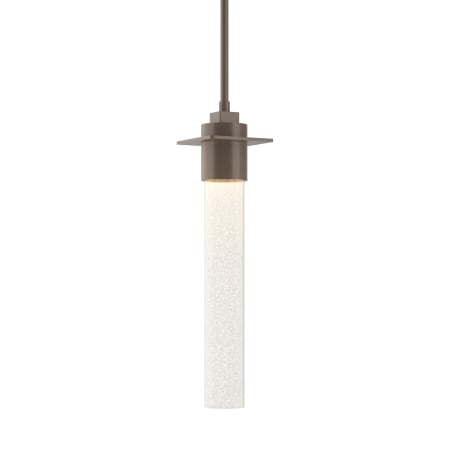 A large image of the Hubbardton Forge 187910 Bronze / Seeded Clear