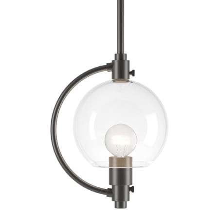 A large image of the Hubbardton Forge 188700 Black / Clear
