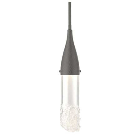 A large image of the Hubbardton Forge 188900 Natural Iron / Clear