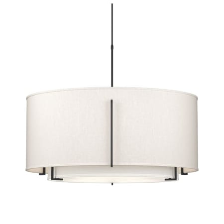 A large image of the Hubbardton Forge 194642 Black / Flax