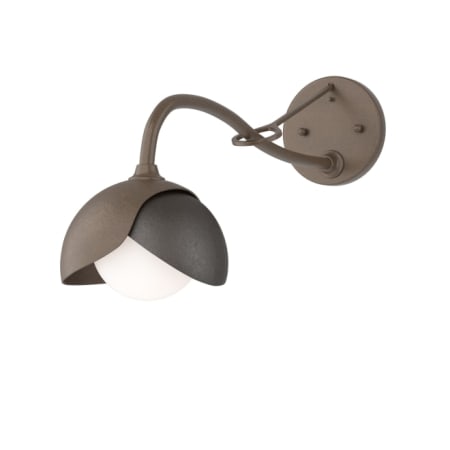 A large image of the Hubbardton Forge 201377 Bronze / Oil Rubbed Bronze / Opal