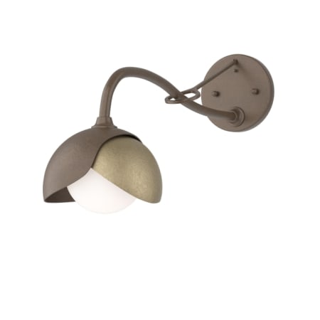 A large image of the Hubbardton Forge 201377 Bronze / Soft Gold / Opal