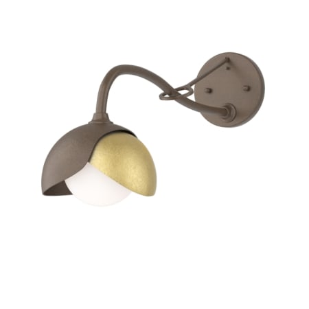 A large image of the Hubbardton Forge 201377 Bronze / Modern Brass / Opal