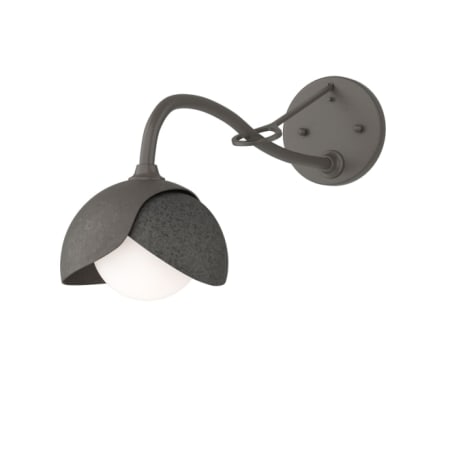 A large image of the Hubbardton Forge 201377 Dark Smoke / Natural Iron / Opal