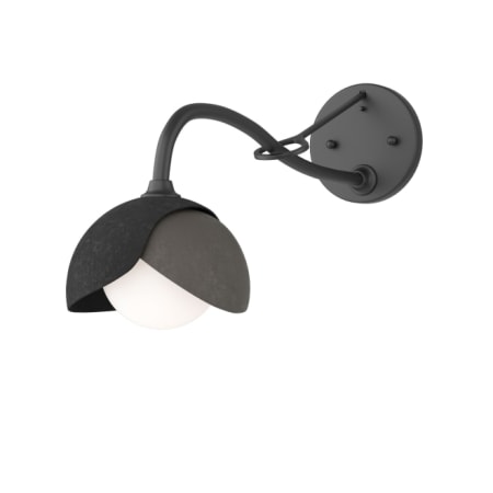 A large image of the Hubbardton Forge 201377 Black / Dark Smoke / Opal