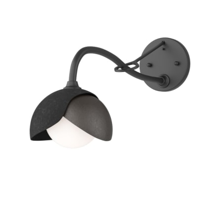 A large image of the Hubbardton Forge 201377 Black / Oil Rubbed Bronze / Opal