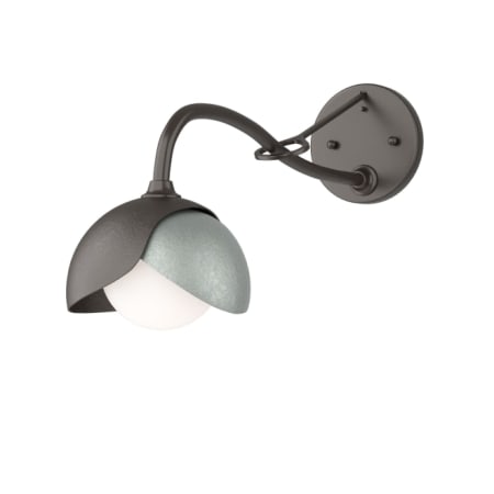 A large image of the Hubbardton Forge 201377 Oil Rubbed Bronze / Vintage Platinum / Opal