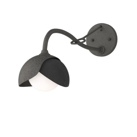 A large image of the Hubbardton Forge 201377 Natural Iron / Black / Opal