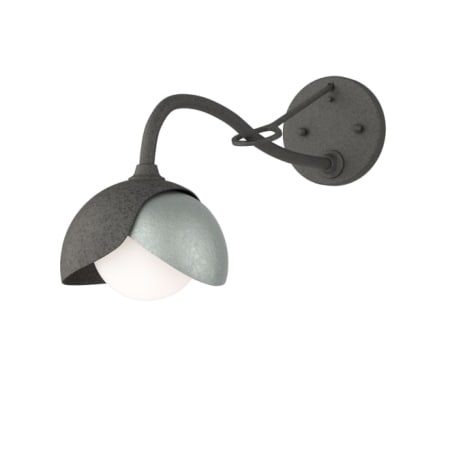 A large image of the Hubbardton Forge 201377 Natural Iron / Vintage Platinum / Opal