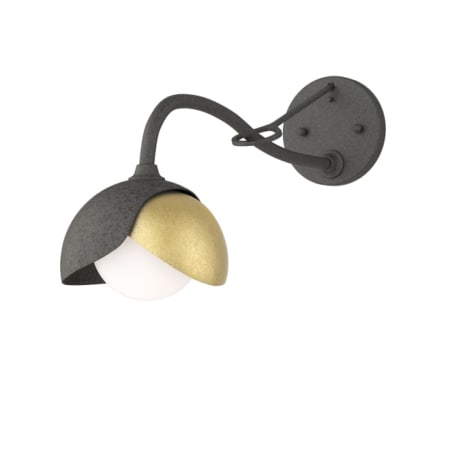 A large image of the Hubbardton Forge 201377 Natural Iron / Modern Brass / Opal