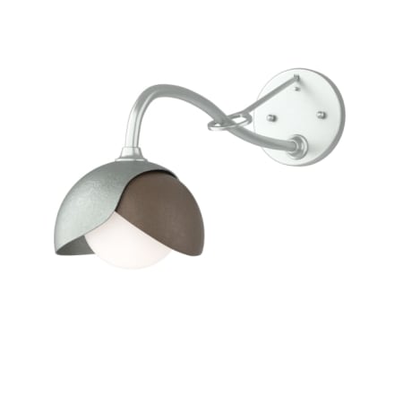 A large image of the Hubbardton Forge 201377 Vintage Platinum / Bronze / Opal