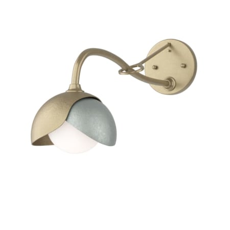 A large image of the Hubbardton Forge 201377 Soft Gold / Vintage Platinum / Opal