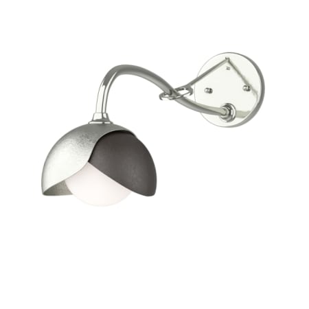 A large image of the Hubbardton Forge 201377 Sterling / Oil Rubbed Bronze / Opal