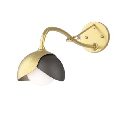 A large image of the Hubbardton Forge 201377 Modern Brass / Oil Rubbed Bronze / Opal