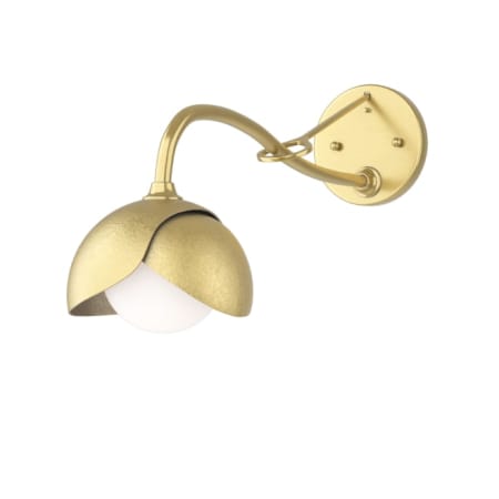 A large image of the Hubbardton Forge 201377 Modern Brass / Modern Brass / Opal