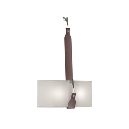 A large image of the Hubbardton Forge 204070 Black / Polished Nickel / British Brown / Flax