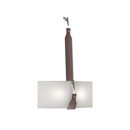 A large image of the Hubbardton Forge 204070 Black / Polished Nickel / British Brown