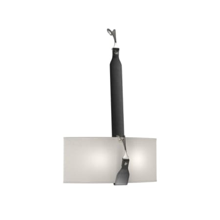 A large image of the Hubbardton Forge 204070 Black / Polished Nickel / Black / Flax