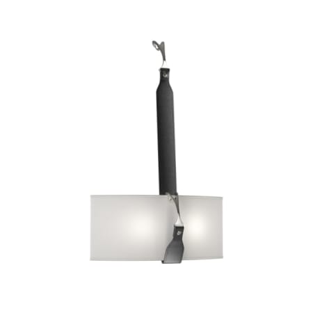 A large image of the Hubbardton Forge 204070 Black / Polished Nickel / Black / Natural Anna