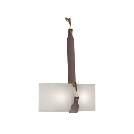 A large image of the Hubbardton Forge 204070 Black / Antique Brass / British Brown / Flax