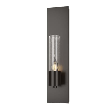 A large image of the Hubbardton Forge 204420 Oil Rubbed Bronze / Seeded Clear