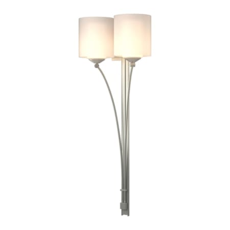 A large image of the Hubbardton Forge 204672 Vintage Platinum / Opal