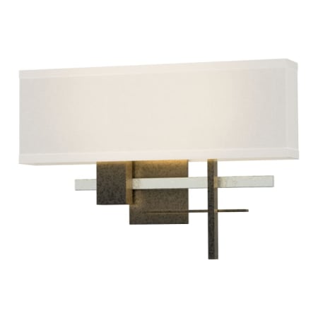 A large image of the Hubbardton Forge 206350 Natural Iron / Vintage Platinum / Flax