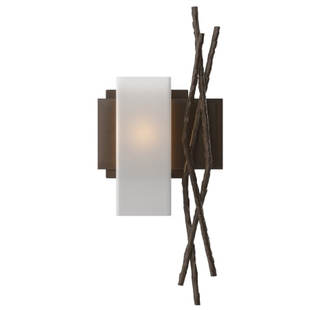 A large image of the Hubbardton Forge 207670-LEFT Bronze / Opal