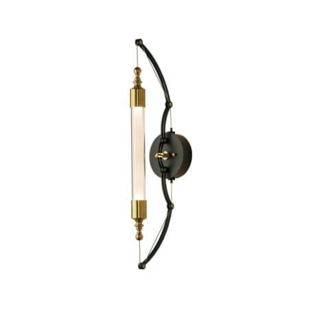 A large image of the Hubbardton Forge 207901 Brass / Black / Clear