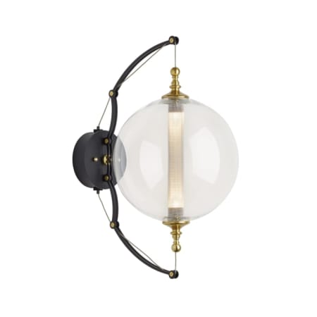 A large image of the Hubbardton Forge 207903 Brass / Black / Clear