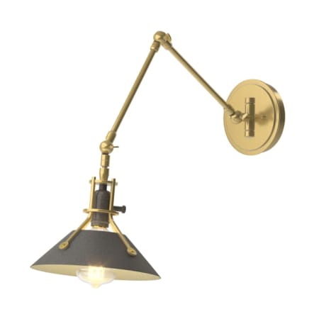 A large image of the Hubbardton Forge 209320 Modern Brass / Natural Iron