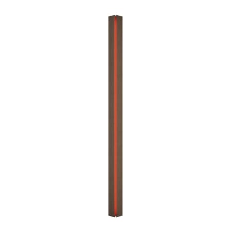 A large image of the Hubbardton Forge 217653 Bronze / Acrylic Red