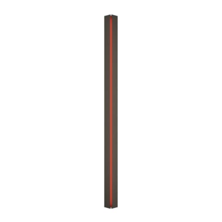 A large image of the Hubbardton Forge 217653 Dark Smoke / Acrylic Red
