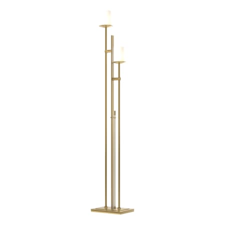 A large image of the Hubbardton Forge 234903 Modern Brass / Opal Glass