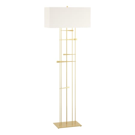 A large image of the Hubbardton Forge 237670 Modern Brass / Natural Anna