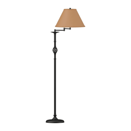 A large image of the Hubbardton Forge 242160 Black / Doeskin Suede