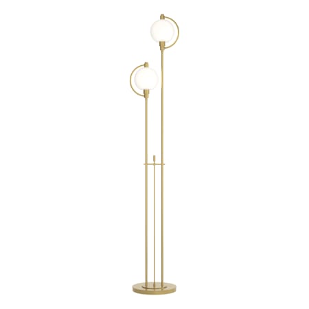 A large image of the Hubbardton Forge 242210 Modern Brass / Opal Glass