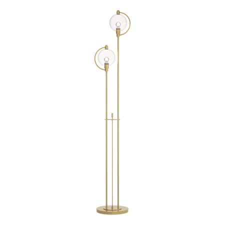 A large image of the Hubbardton Forge 242210 Modern Brass / Clear Glass