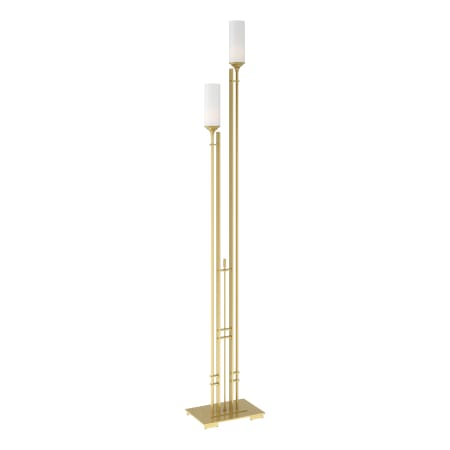 A large image of the Hubbardton Forge 248416 Modern Brass / Opal Glass