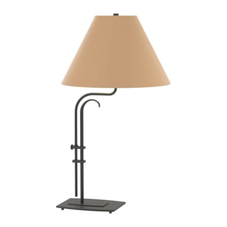 A large image of the Hubbardton Forge 261962 Black / Doeskin Suede