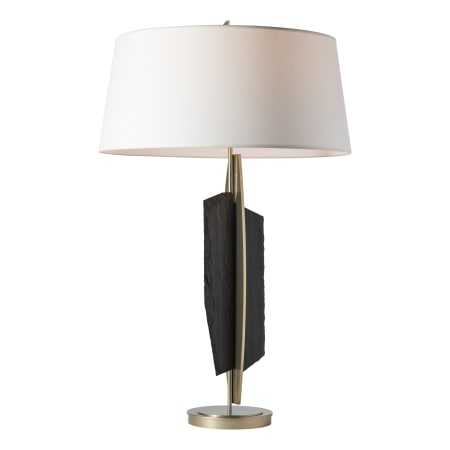 A large image of the Hubbardton Forge 272115 Modern Brass / Slate / Natural Anna