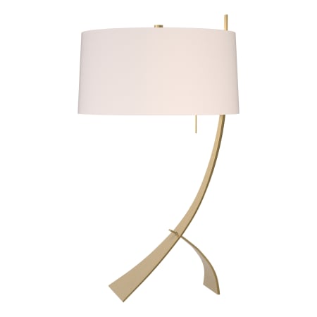 A large image of the Hubbardton Forge 272666 Modern Brass / Flax