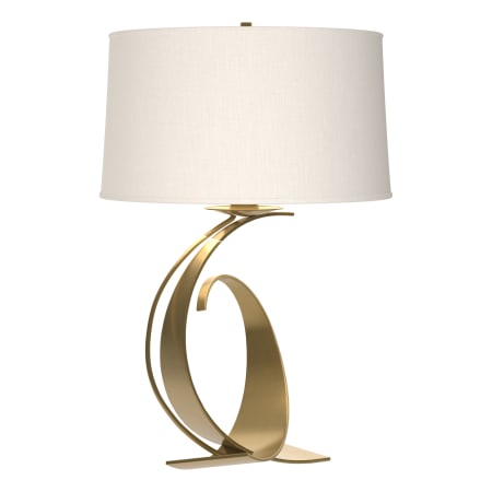 A large image of the Hubbardton Forge 272678 Modern Brass / Natural Anna