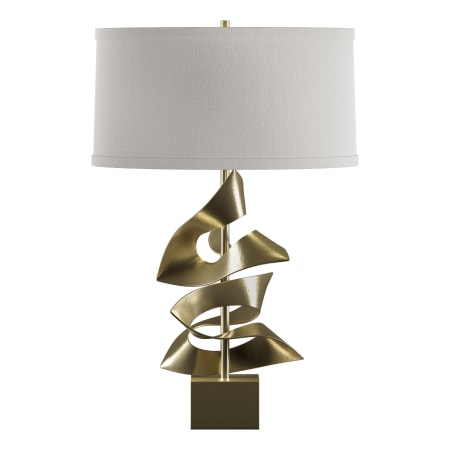 A large image of the Hubbardton Forge 273050 Modern Brass / Flax