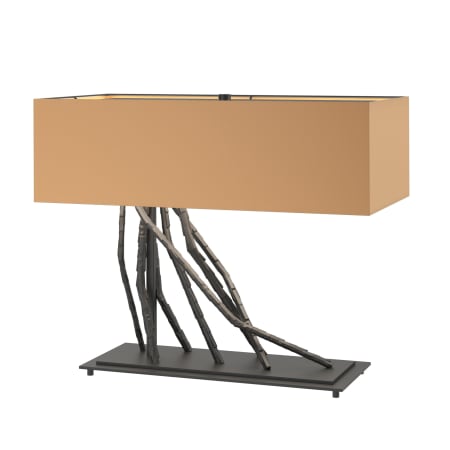 A large image of the Hubbardton Forge 277660 Black / Doeskin Suede