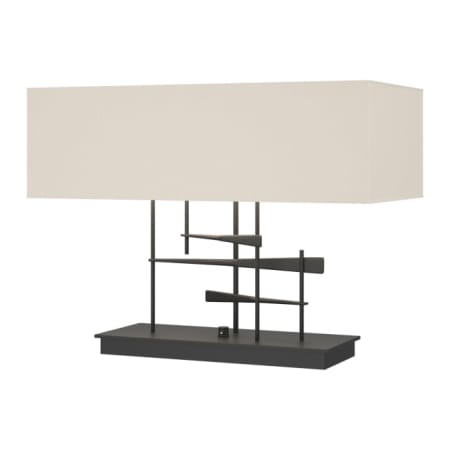 A large image of the Hubbardton Forge 277670 Black / Flax